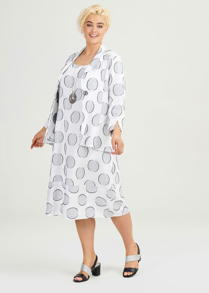 Linen Ascot Dress, , hi-res