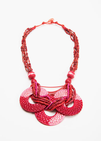 Raffia Rings Necklace