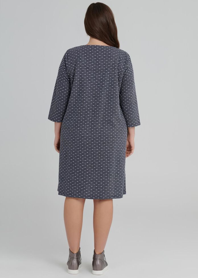 Textured Spot Shift Dress, , hi-res