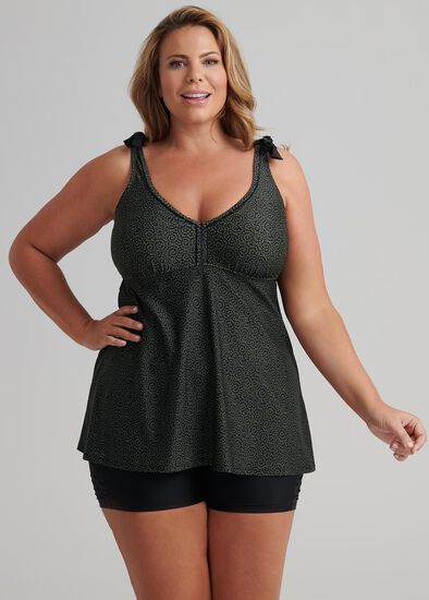 Plus Size Caribbean Mono Tankini