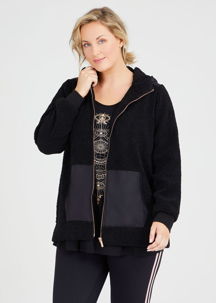 Teddy Boucle Hoodie, , hi-res