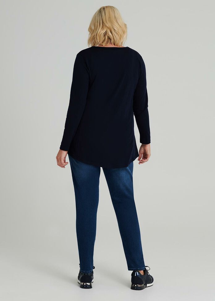 Weekend Vneck Swing Top, , hi-res