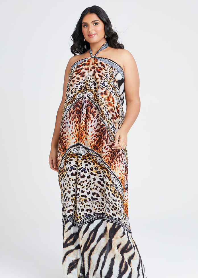 Wild Side Viscose Dress, , hi-res