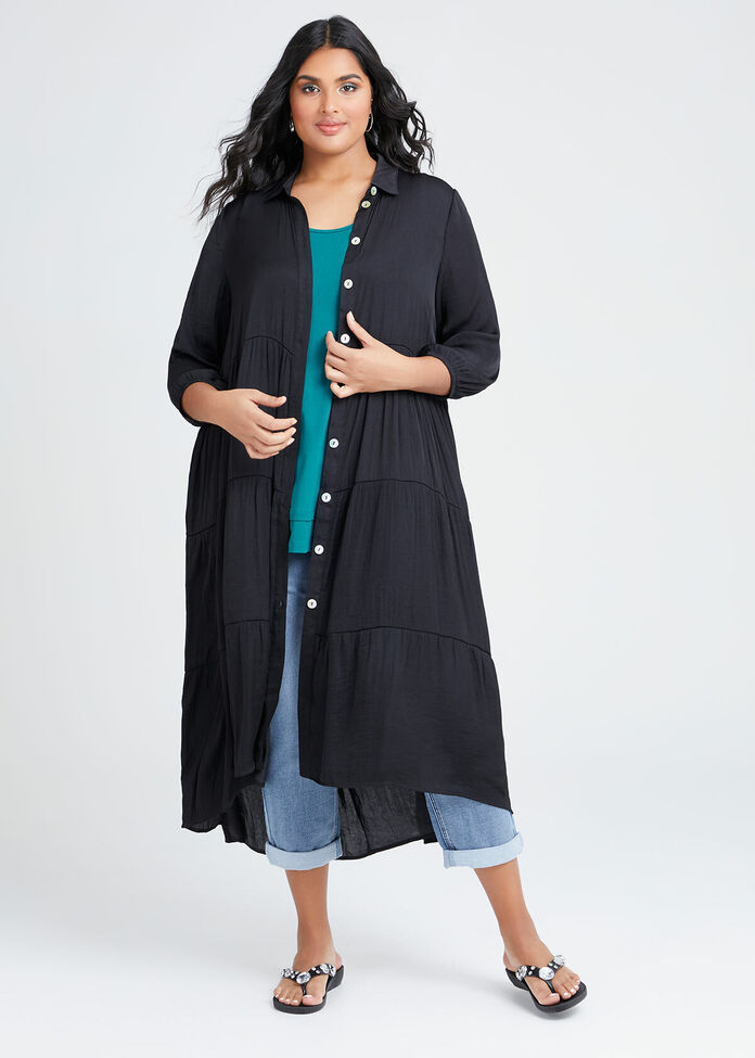 Luxe Bohemian Shirt Dress, , hi-res