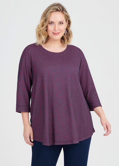 Plus Size Bamboo Ticking Top