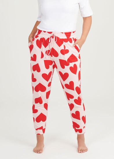 Plus Size Bamboo Red Hearts Pant