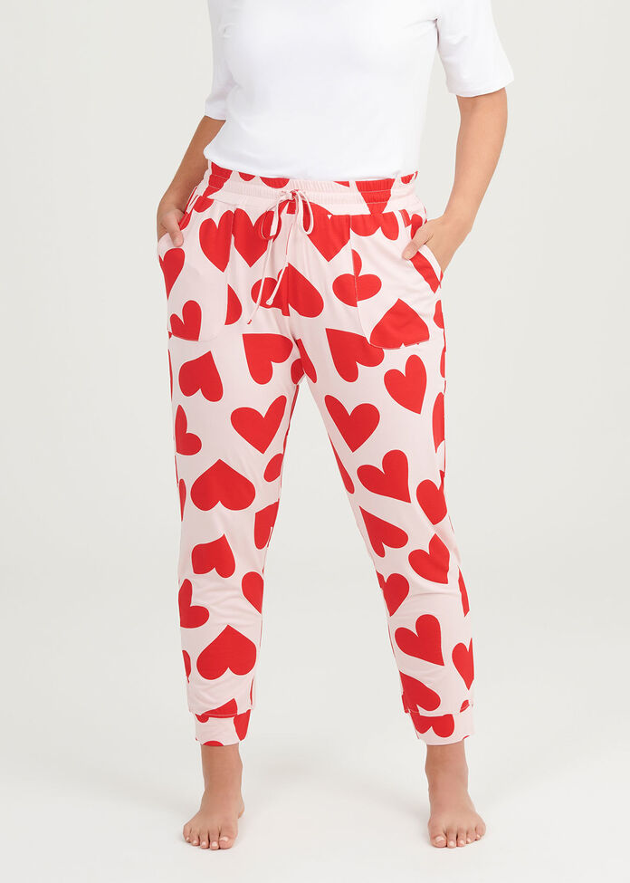 Bamboo Red Hearts Pant, , hi-res