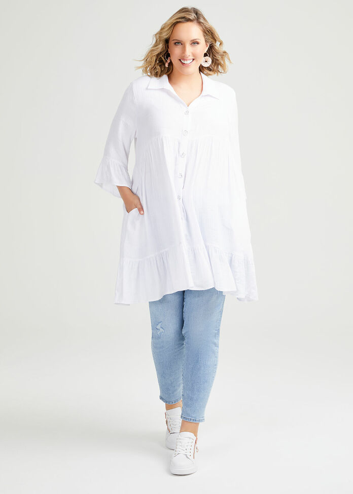 Natural Frill Shirt, , hi-res