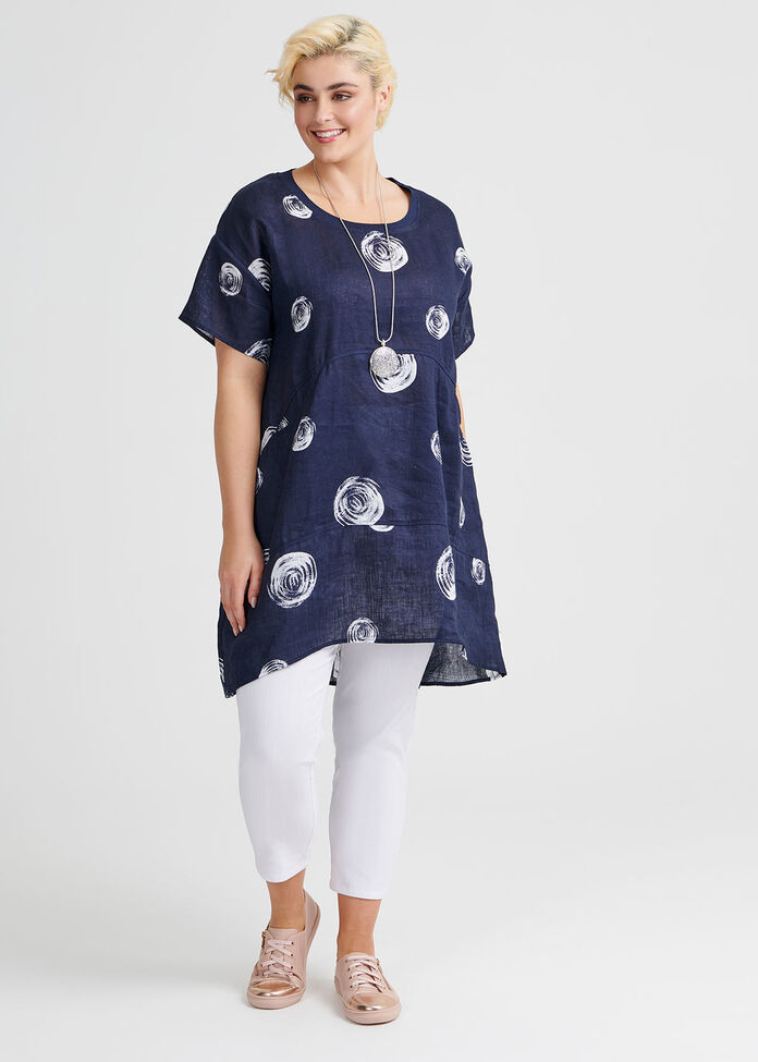 Circle Linen Tunic, , hi-res