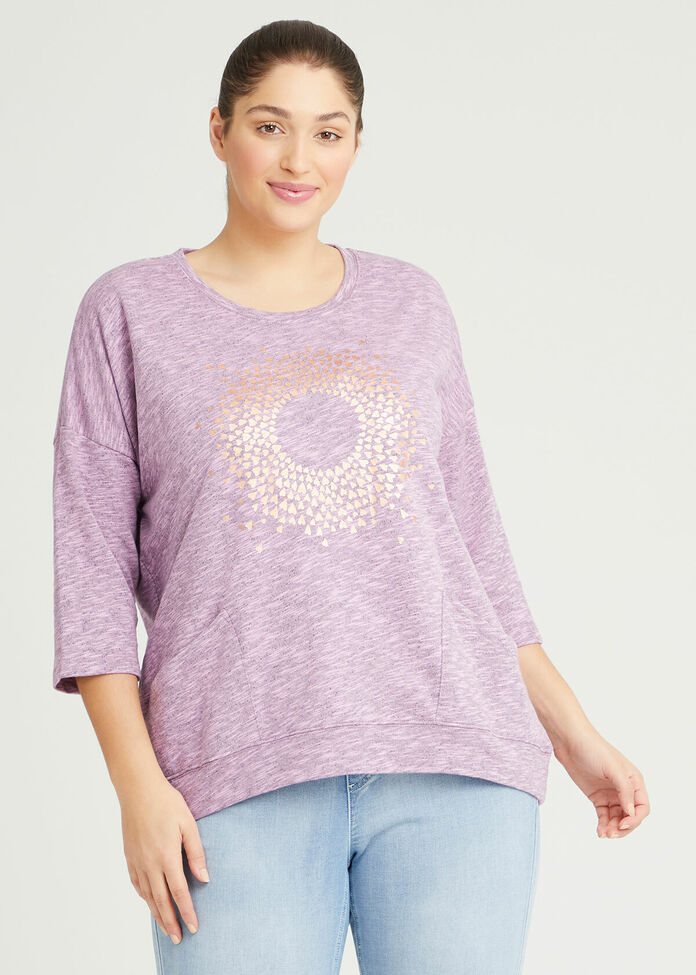 Cotton Oracle Foil Top, , hi-res