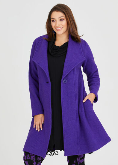 Plus Size Morgan Boiled Wool Coat