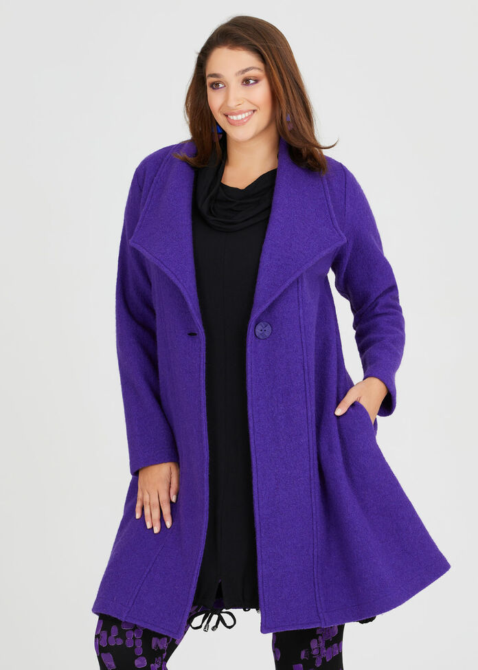 Morgan Boiled Wool Coat, , hi-res