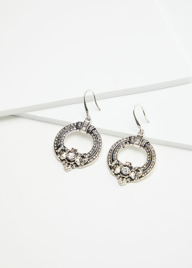 Silver Crystal Earrings