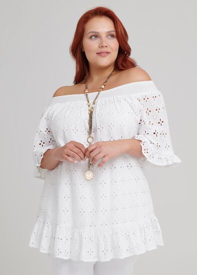 Plus Size Broderie Top