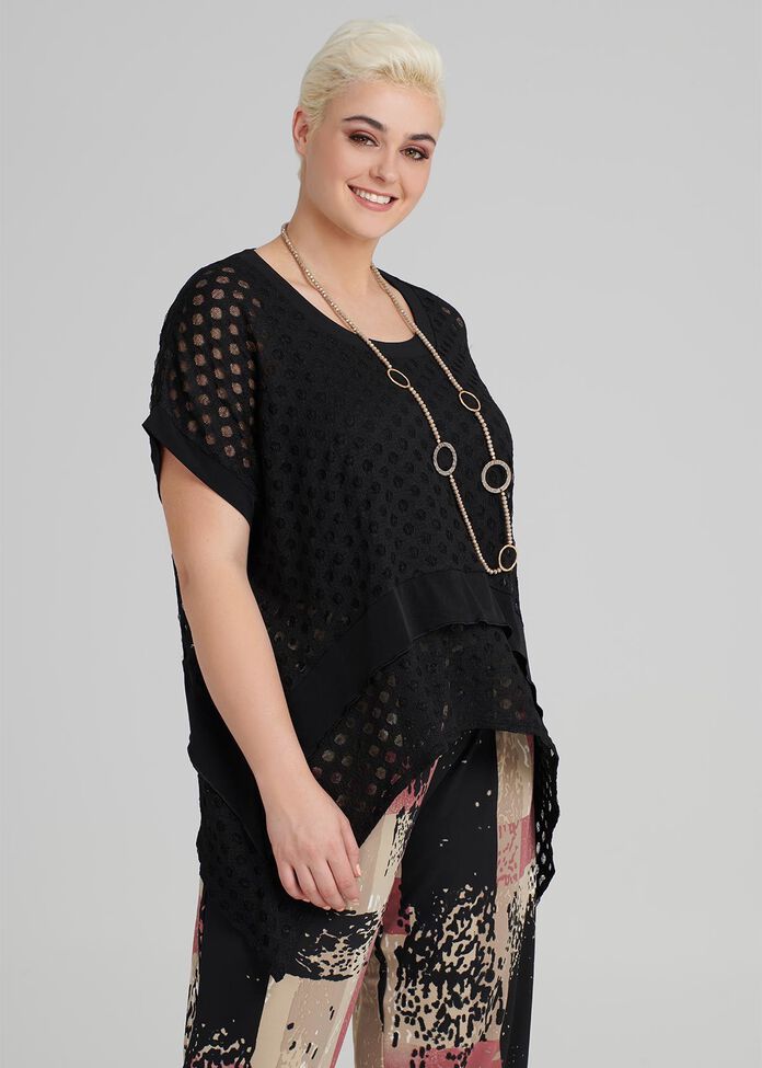 Coin Spot Layering Top, , hi-res