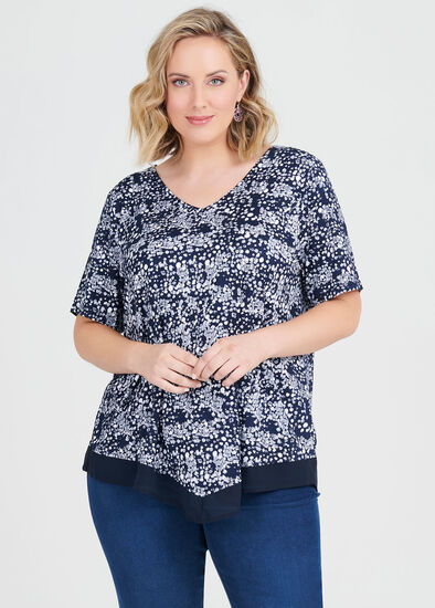 Plus Size Bamboo Abstract Spot Top