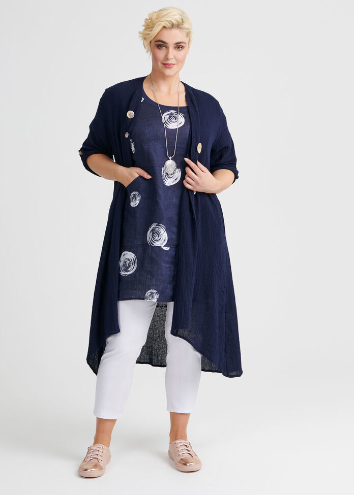 Circle Linen Tunic, , hi-res