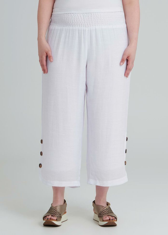 Sahara Button Crop Pant, , hi-res