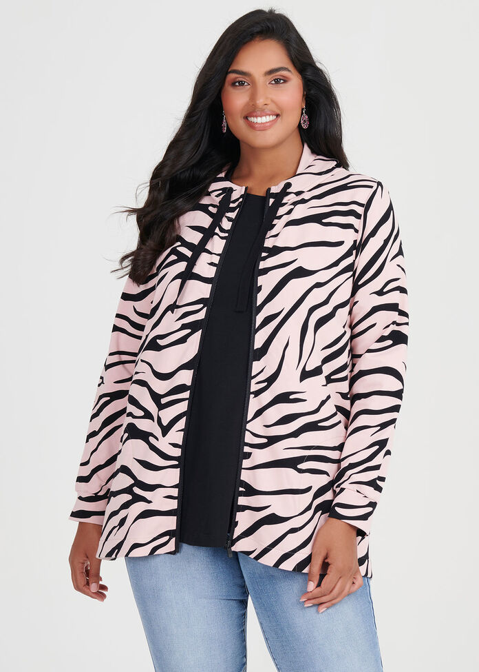 Organic Zebra Hooded Top, , hi-res