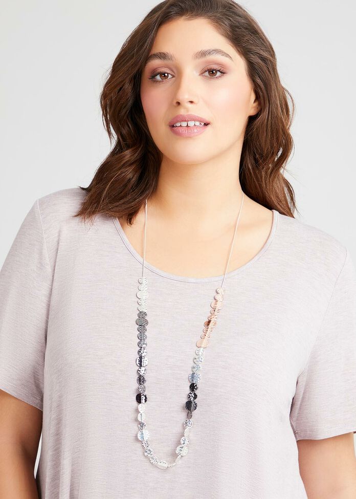 Fine Metal Bead Necklace, , hi-res