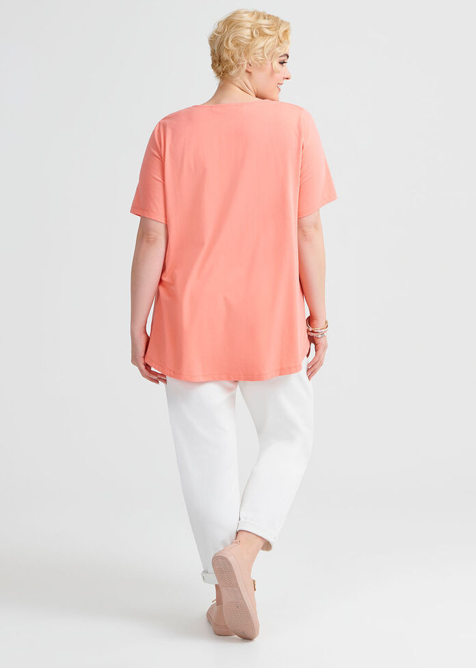 Organic V-neck Swing Basic Tee, , hi-res