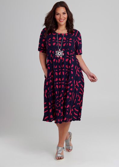 Plus Size Abstract Flora Dress