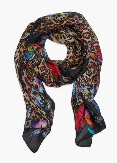 Wild Papillon Silk Scarf