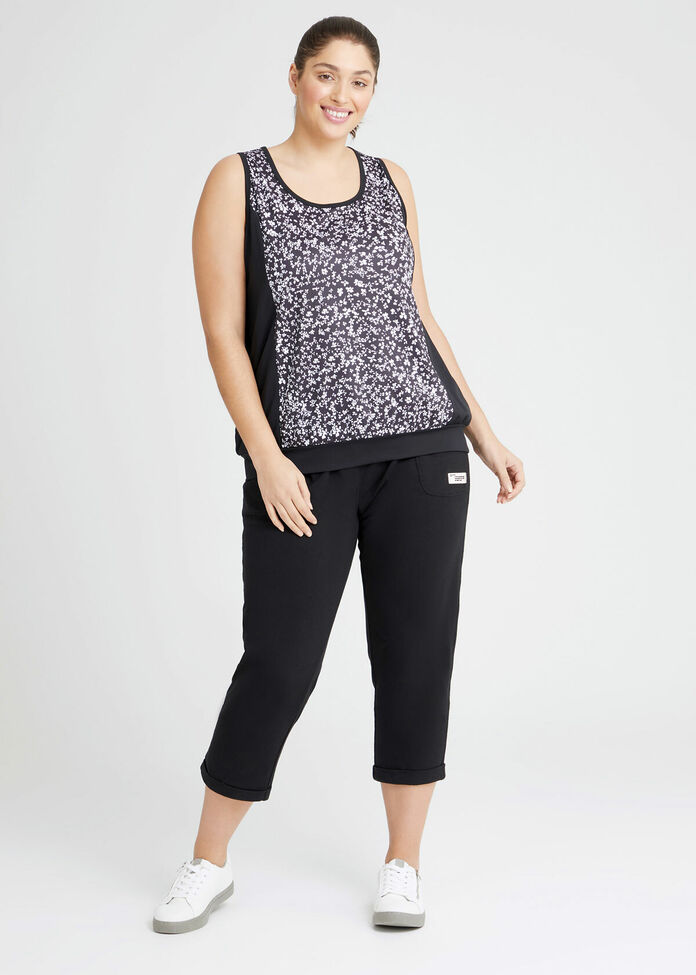 Ditsy Blouson Active Top, , hi-res