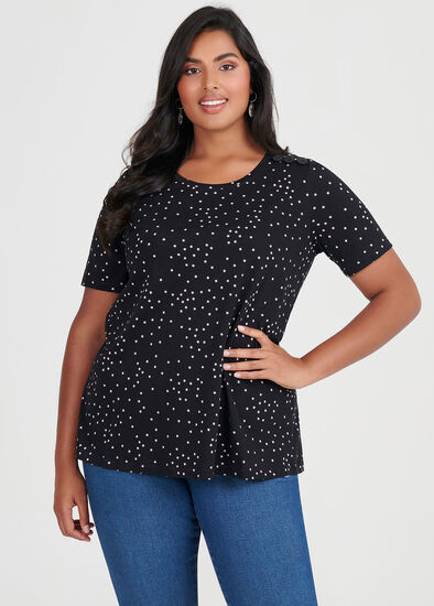 Plus Size Cotton Mix Stars Top