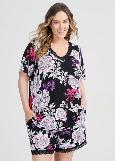 Plus Size Bamboo Bouquet Pj Top