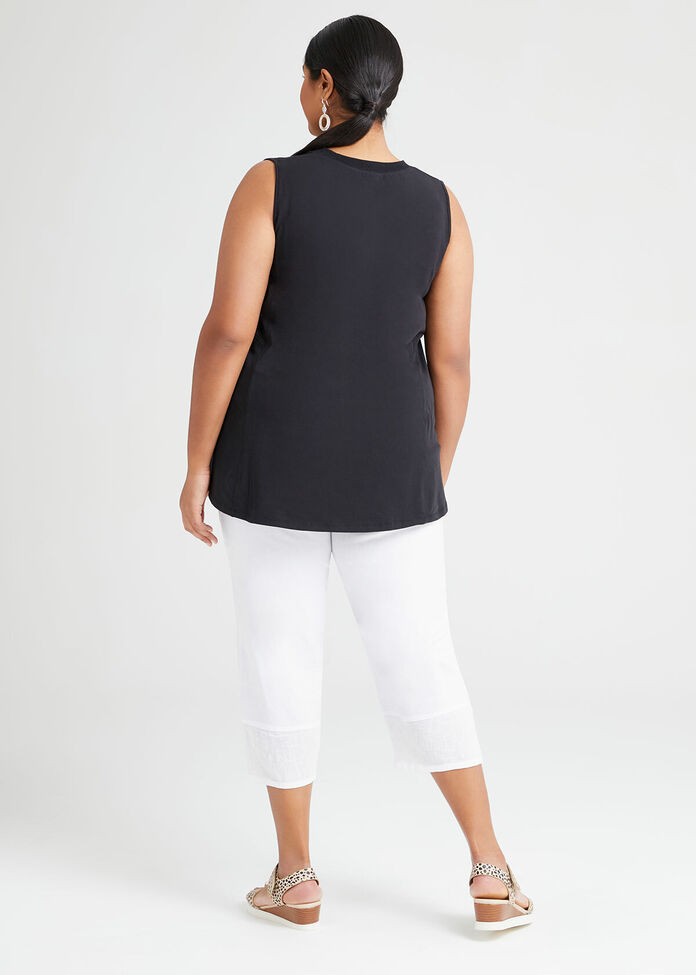 Linen Knit Breakaway Tank, , hi-res