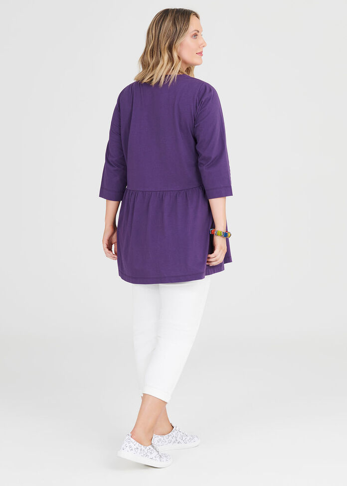 Organic Button Tunic, , hi-res