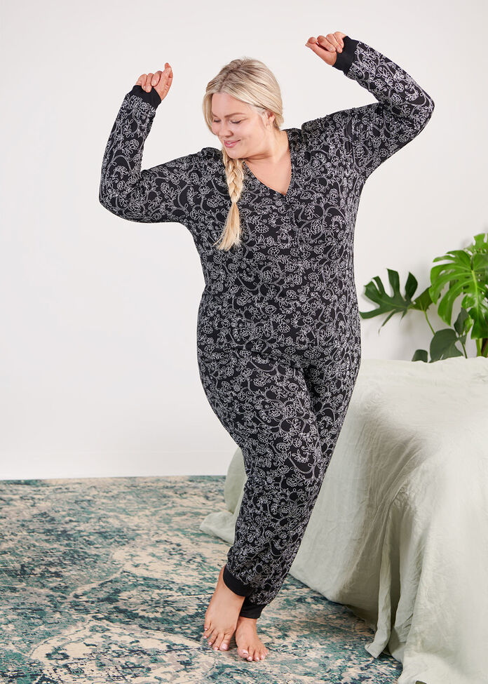 Floral Bamboo Lounge Onesie, , hi-res