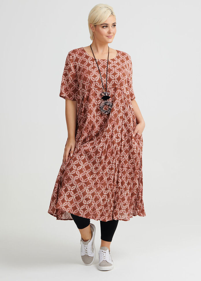 Batik Cotton Dress, , hi-res