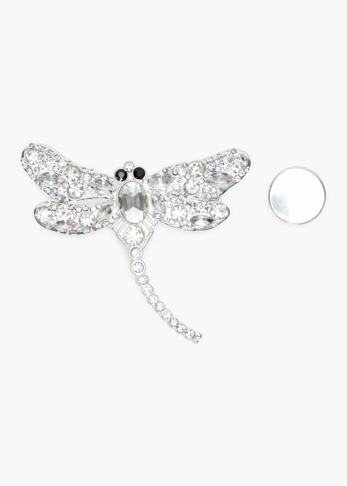 Diamond Dragonfly Brooch, , hi-res