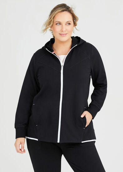 Plus Size Organic Zip Active Hoodie