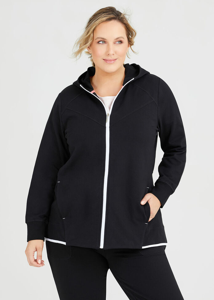 Organic Zip Active Hoodie, , hi-res