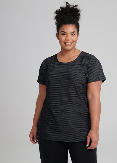 Plus Size Textured Active Tee