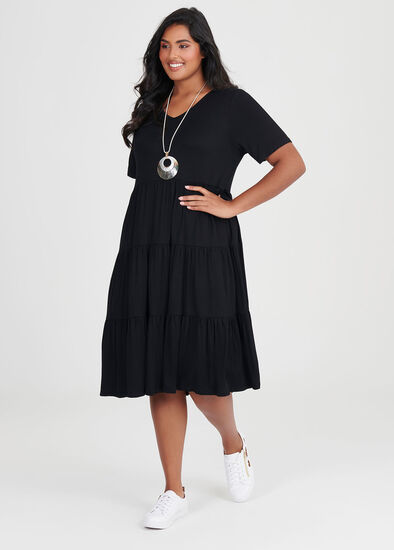 Plus Size Bamboo Tiered Dress