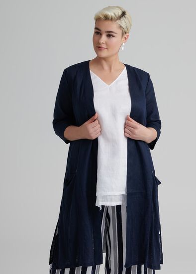 Plus Size Linen Sebou Jacket