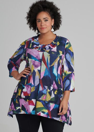 Plus Size Kaleidoscope Tunic