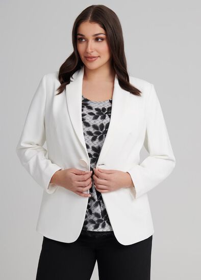 Plus Size Textured Knit Jacket