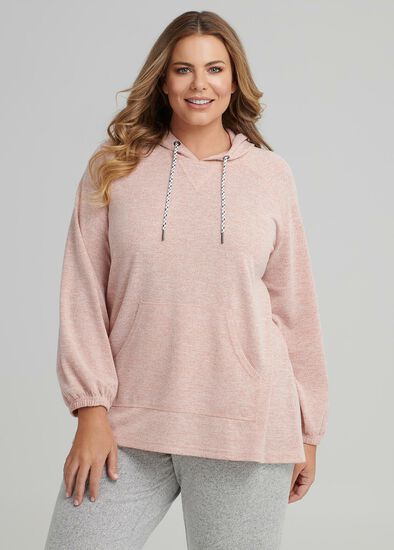 Plus Size Terracotta Melange Hoodie