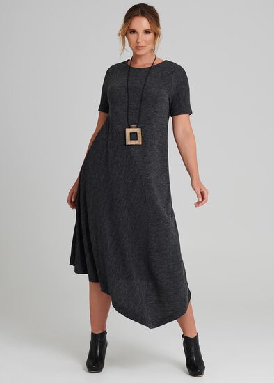 Plus Size Pleated Knit Dress