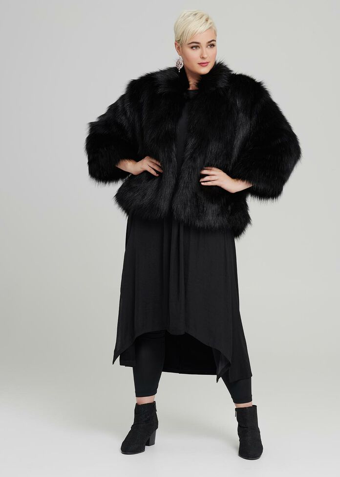 Iconic Faux Fur Jacket, , hi-res