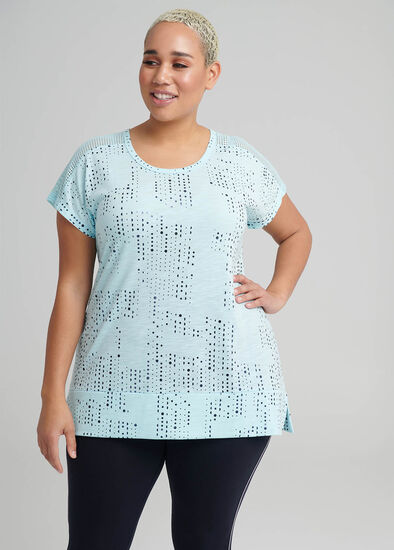 Plus Size Geo Spot Active Tee