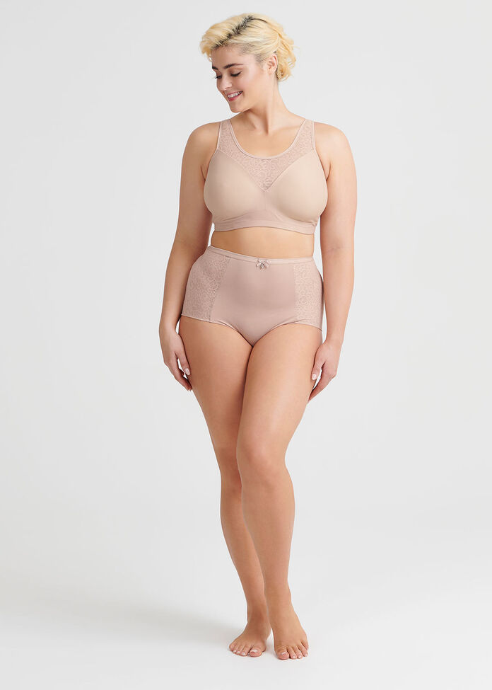 Comfort Lace Trim Brief, , hi-res