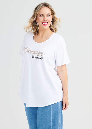 Plus Size Organic Champagne Top