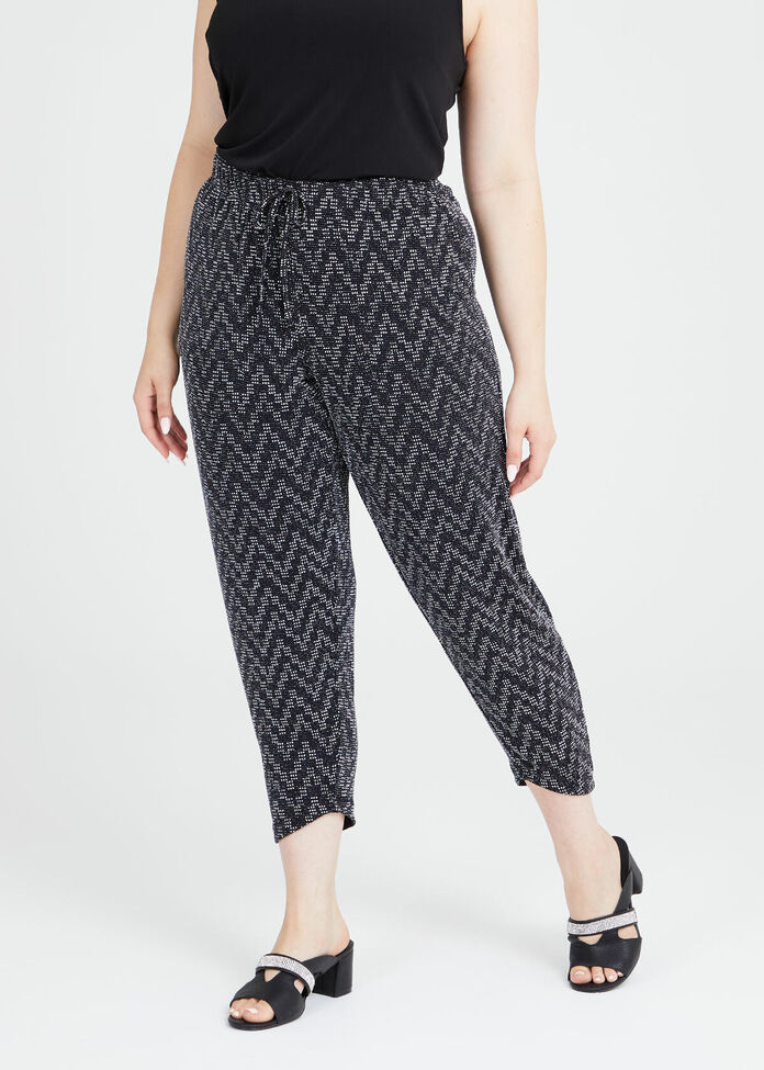 Chevron Lurex Jogger, , hi-res