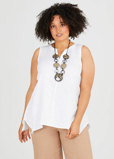 Plus Size Tranquility Linen & Knit Tank